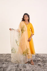 Sufi off White Organza Silk Dupatta